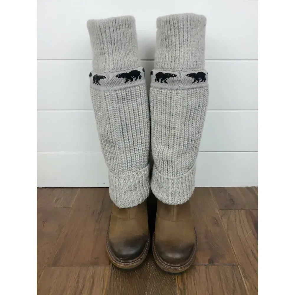 SOREL Crazy Cable Wedge Boot Knit Sweater Women's 6‎